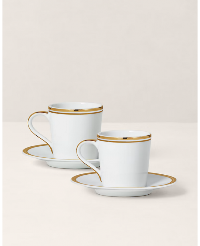 Ralph Lauren - Wilshire Gold Coffee Cup &Sauser S/2