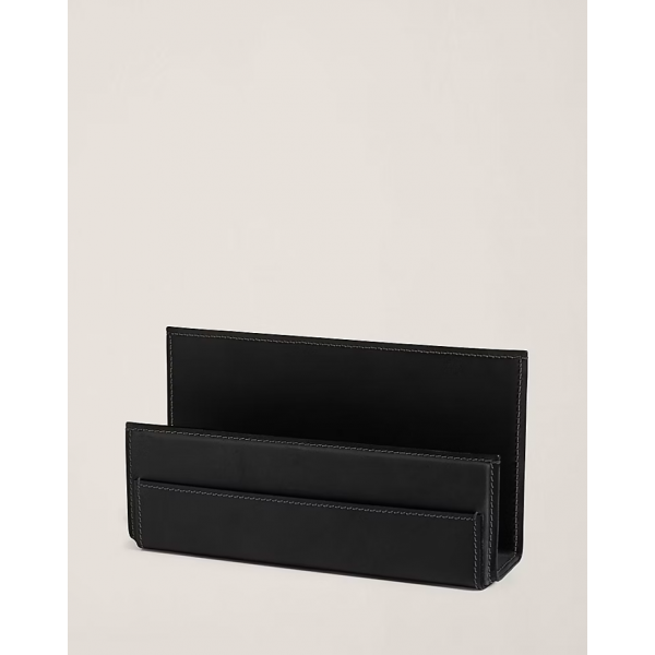 Ralph Lauren - Brennan Black Leather Let...