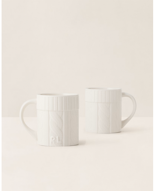 Ralph Lauren - Cable Knit Ceramic Mugs C...