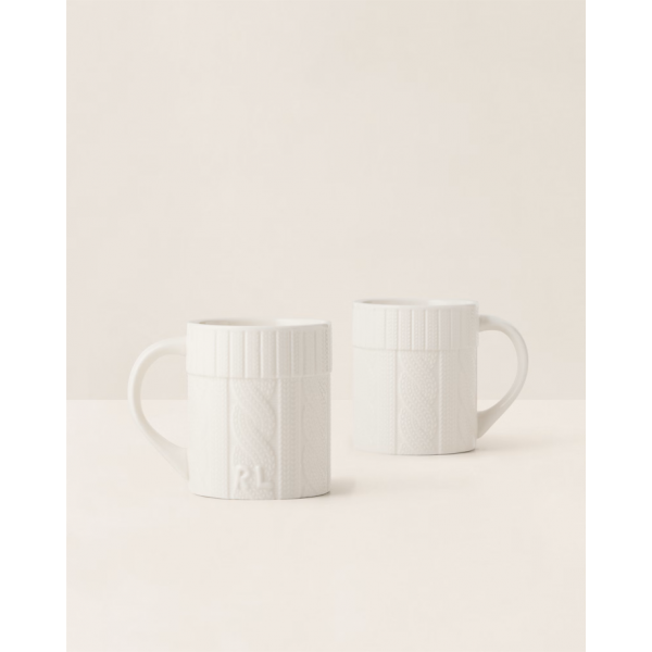 Ralph Lauren - Cable Knit Ceramic Mugs C...
