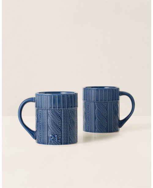Ralph Lauren - Cable Knit Ceramic Mugs N...