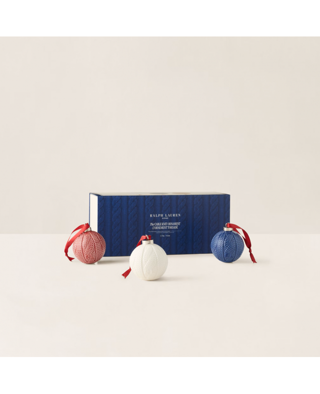 Ralph Lauren - Cable Knit Porcelain Ornaments Set of 3