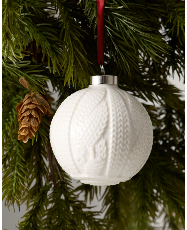 Ralph Lauren - Cable Knit Porcelain Ornaments Set of 3