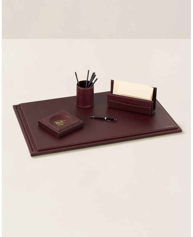 Ralph Lauren - Brennan Burgundy Leather Letter Rack Ralph Lauren - Brennan Burgundy Leather Letter Rack