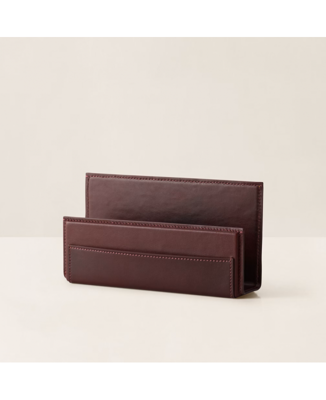 Ralph Lauren - Brennan Burgundy Leather Letter Rack