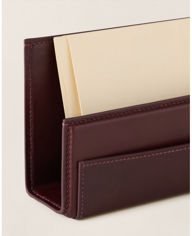 Ralph Lauren - Brennan Burgundy Leather Letter Rack Ralph Lauren - Brennan Burgundy Leather Letter Rack