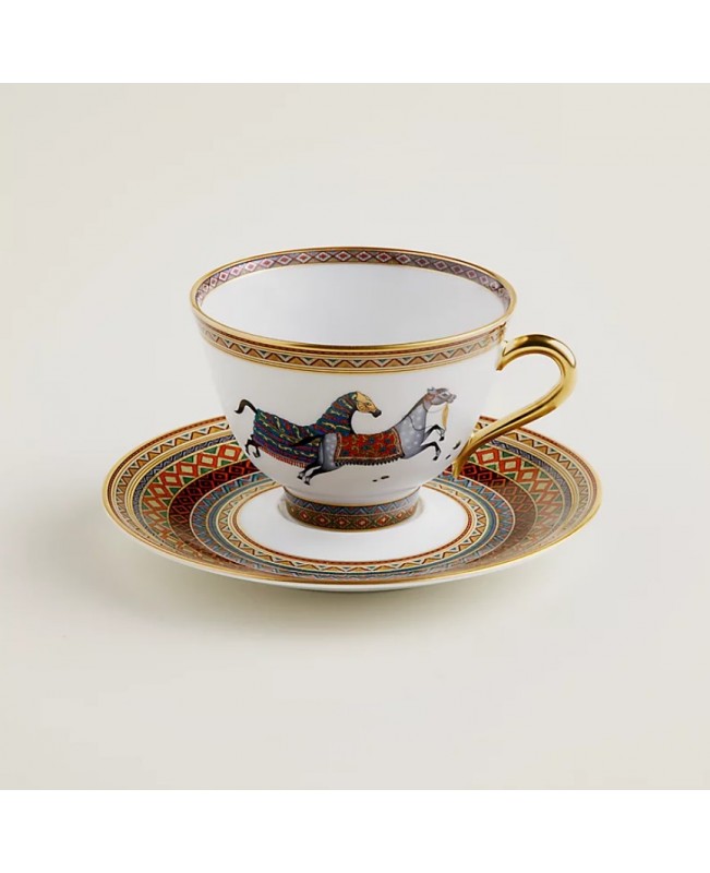 Hermes - Cheval D'Orient Tea Cup & Saucer N2 S/2