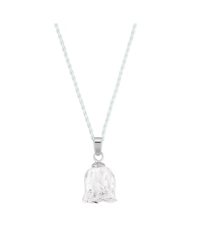 Lalique Jewelry - Muguet Pendant & Chain Clear Silver