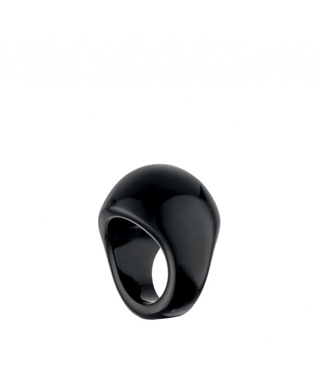 Lalique Jewelry - Cabochon Ring Black Crystal