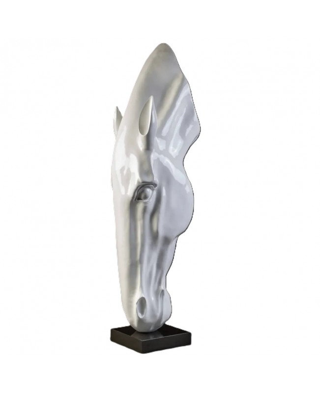 Ambienti Glamour - Sculpture White Horse  Head 151 cm
