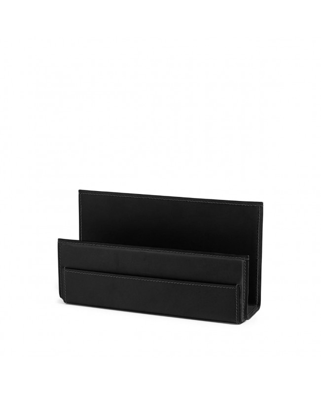 Ralph Lauren - Brennan Black Leather Letter Rack