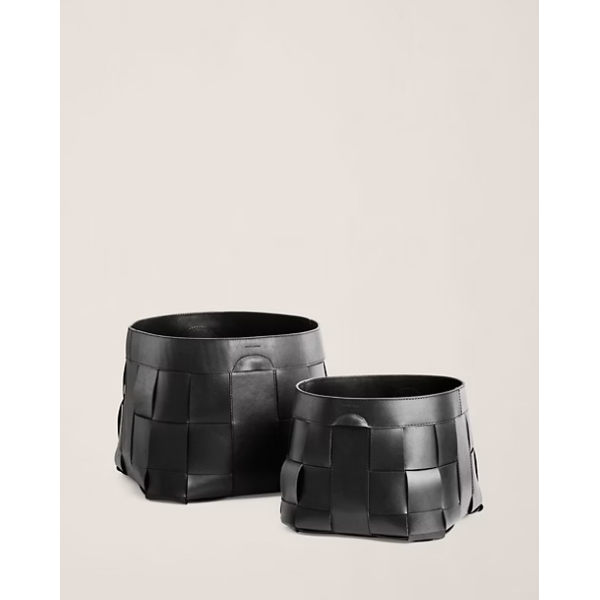 Ralph Lauren - Hailey Black Leather Bask...