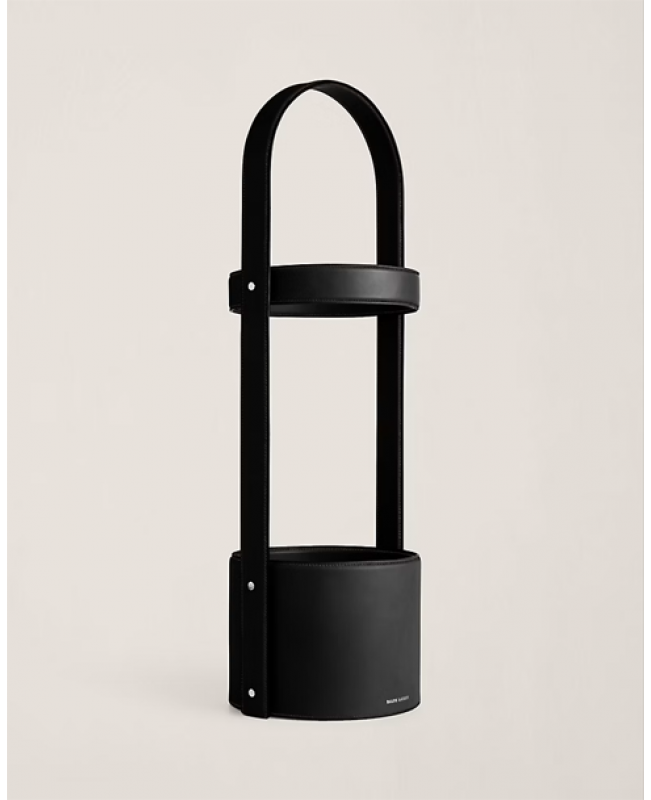 Ralph Lauren - Brennan Black Leather Umbrella Stand