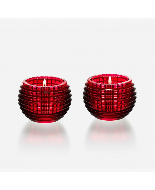 Baccarat - Eye Votives S/2 -  Red