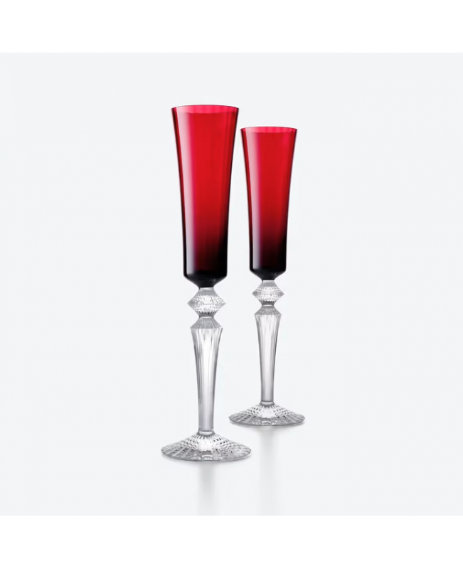 Baccarat - Mille Nuits Red Flutes Set of 2