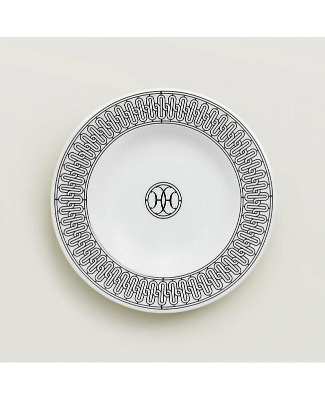 Hermes - H Deco Rimmed Soup Plate S/2
