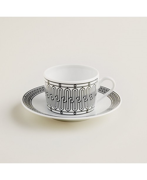Hermes - H Deco Tea Cup & Saucer S/2