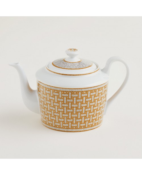 Hermes Mosaique Au 24 Gold Tea Pot