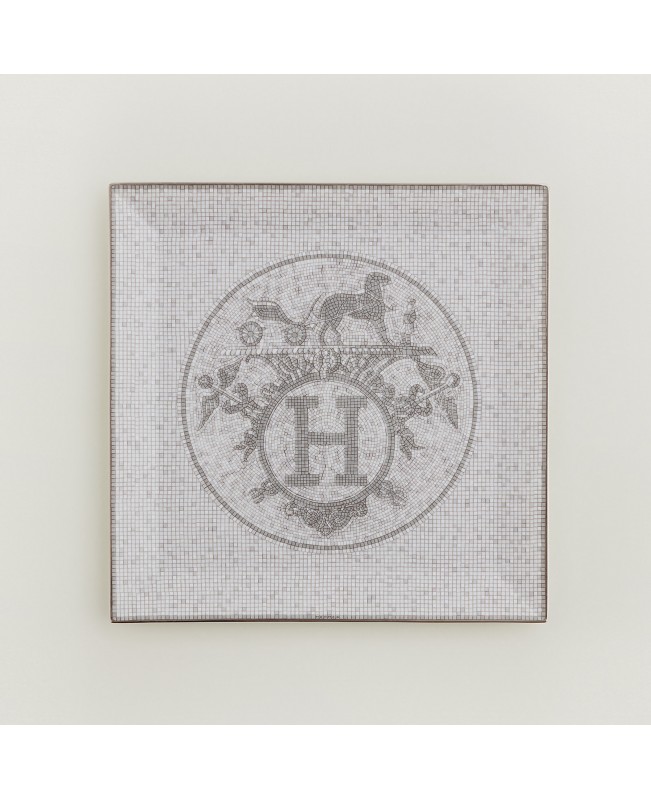 Hermes - Mosaique Au24 Platine Square Plate N5