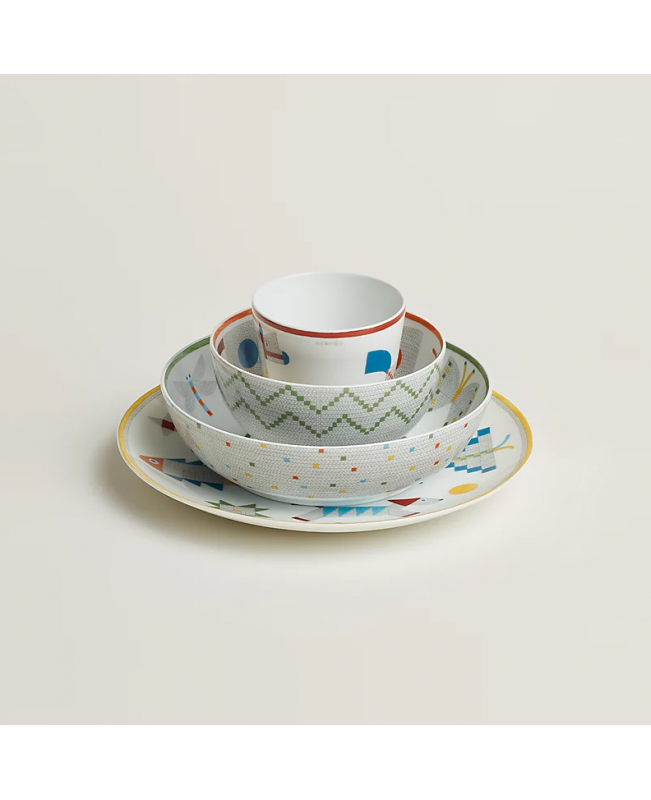 Hermes - Animaux Nattes set of 4 pieces