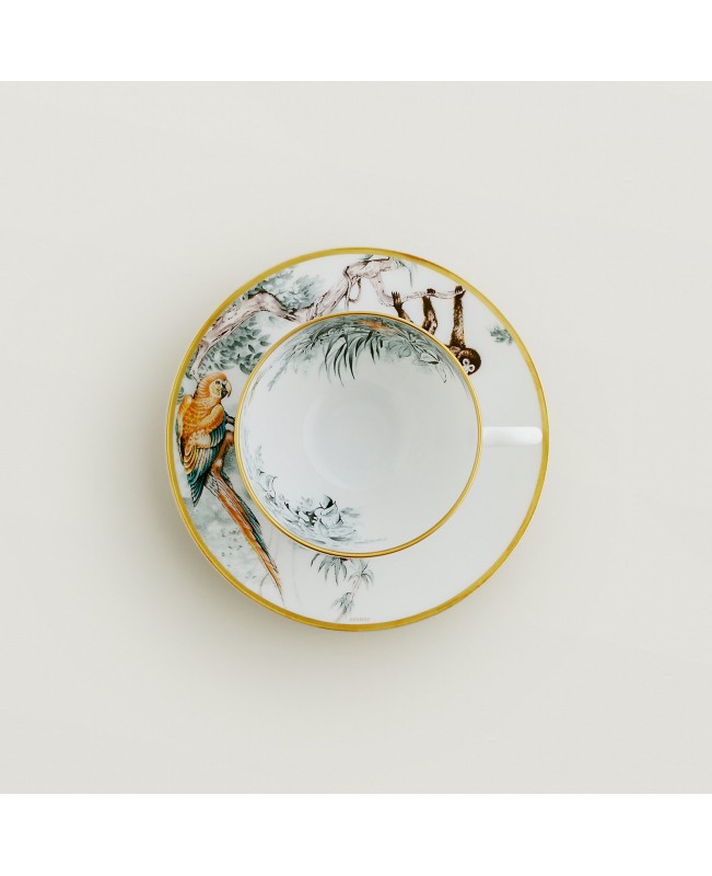 Hermes - Carnets d'Equateur Tea Cup & Saucer S/2
