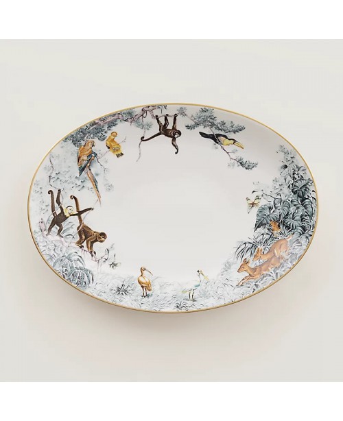 Hermes - Carnets d'Equateur Oval Platter...