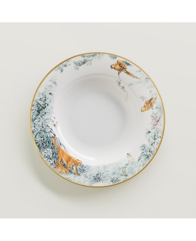 Hermes - Carnets d'Equateur Rimmed Soup Plate S/2