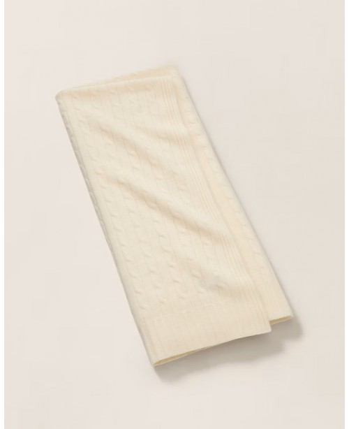 Ralph Lauren - Cashmere Cream Throw Blan...