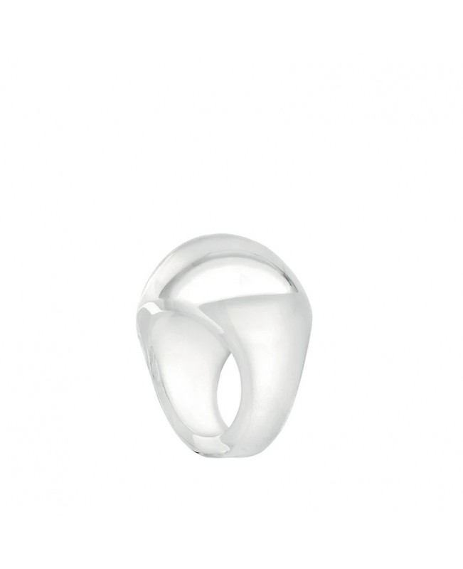 Lalique Jewelry - Cabochon Ring Patine White