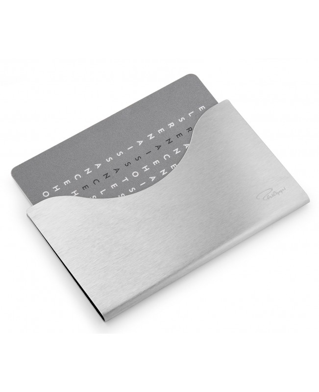 Smart Brushed Steel Credit/Business Card Holder (Philippi)