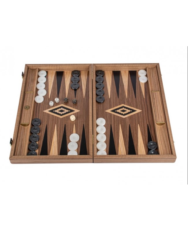 Manopoulos - Backgammon - American Walnut 