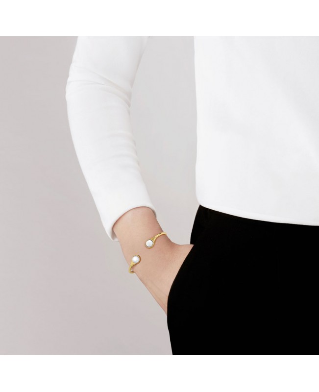 Lalique Jewelry - Cabochon Bangle Clear Crystal,