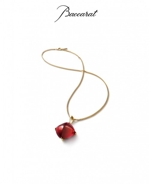 Medicis Necklace - Large Red Crystal &am...