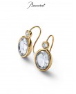 Croise Earrings Clear Crystal with Gold ...