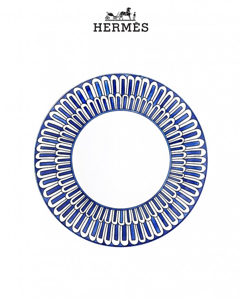 Bleus d'Ailleurs Dessert plate (Hermes)