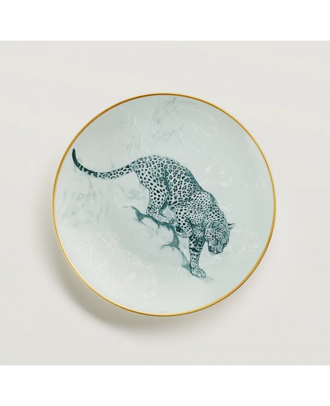 Hermes - Carnets d'Equateur Dessert Plate 'Panther' (Set of 2)