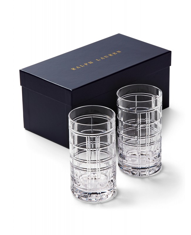 Ralph Lauren - Hudson Plaid Highballs (Set of 2)