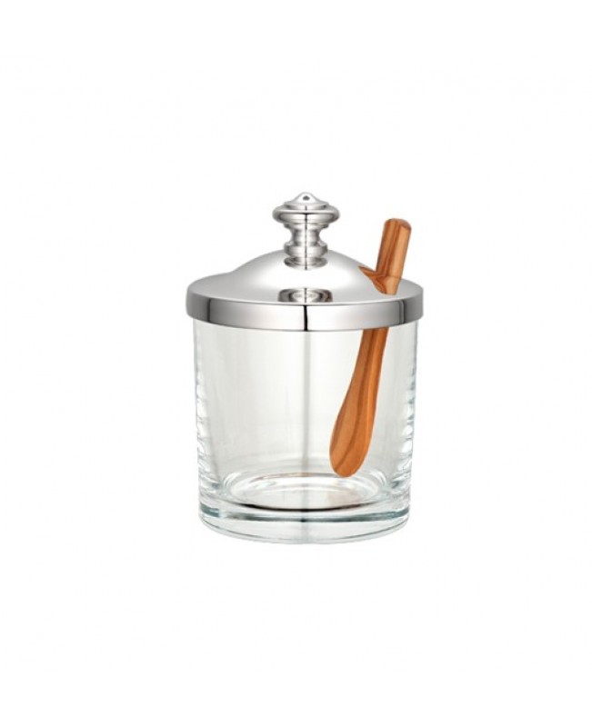Christofle - Albi Mustard Jar With Lid